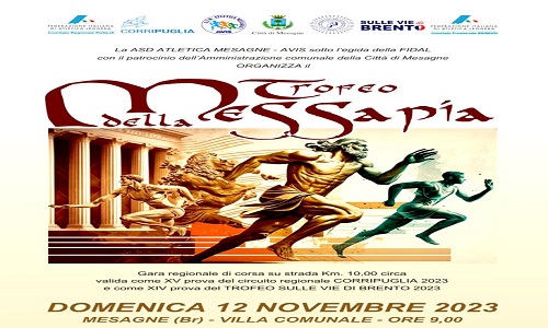 Trofeo della Messapia, domenica a Mesagne la tappa dell’evento podistico “Corripuglia”