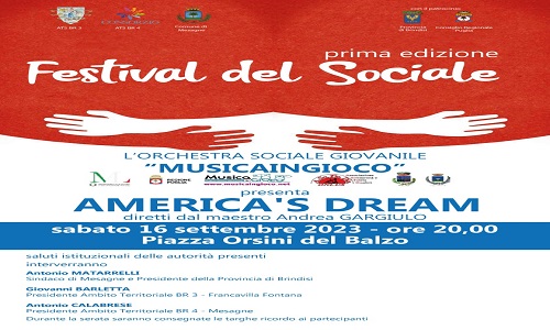 L’Orchestra Sociale Giovanile “MusicaInGioco” chiude il Festival del Sociale a Mesagne