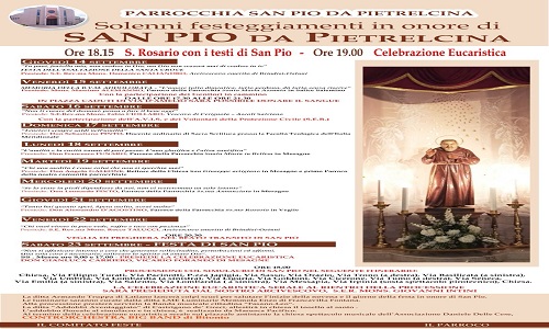MesagnEstate sabato 23 settembre, festeggiamenti in onore di San Pio da Pietrelcina