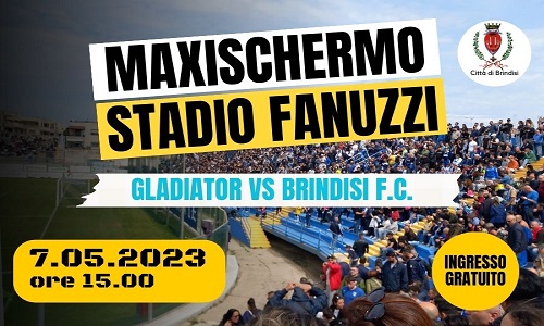 Maxischermo allo stadio Fanuzzi per il prossimo match del Brindisi Football Club