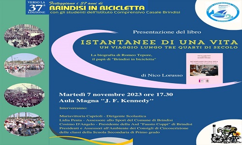 Brindisi in bicicletta”, il 7 novembre 