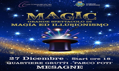 Spettacoli di magia al Quartiere Grutti e al Parco “Potì”, 27 dicembre a partire dalle ore 18