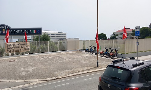 Cobas esito sit in a Bari per vicenda Sanitaservice