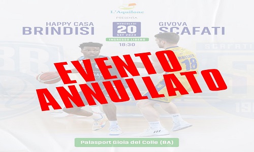Happy casa annullata l'amichevole con Scafati 