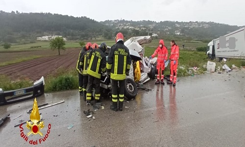 Fasano stamane incidente mortale 