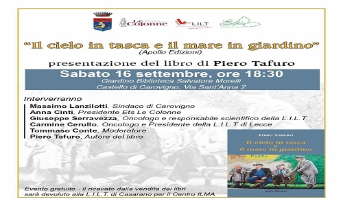 Presentazione “Il cielo in tasca e il mare in giardino” presso il Castello di Carovigno