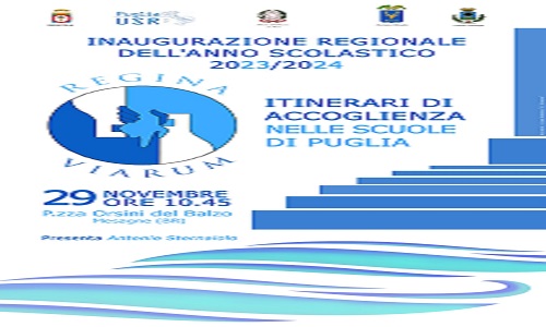 Inaugurazione regionale anno scolastico ‘23/24, si terrà a Mesagne mercoledì 29 novembre