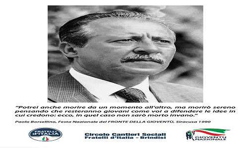 19 Luglio, in ricordo di Paolo Borsellino e della sua scorta