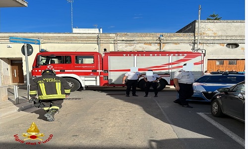 Mesagne incendio in una casa famiglia