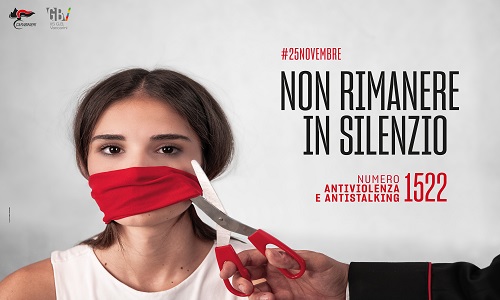 L'arma dei Carabinieri per la Giornata internazionale per l'eliminazione della violenza contro le donne 