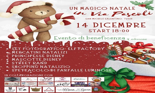 San Michele Salentino, giovedì 14 dicembre un magico Natale in Via Pascoli