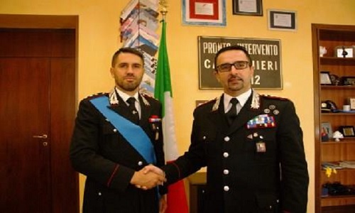 Brindisi: il capitano Diego Ruocco, dal 2013 comandante della Compagnia di San Vito dei Normanni, trasferito ad altro  incarico.
