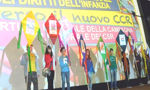 Festa di apertura della campagna elettorale dei consigli scolastici dei ragazzi di Brindisi