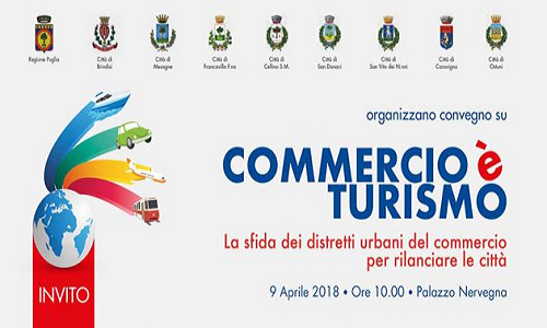 Le nuove frontiere del commercio. La sfida dei DUC per rilanciare le città. A palazzo Granafei Nervegna convegno sul tema “Commercio è Turismo”