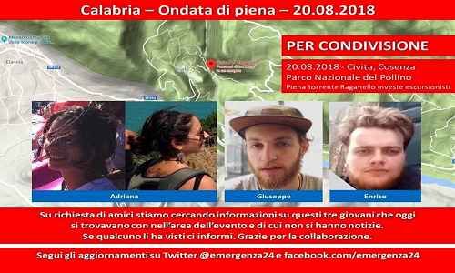 Tragedia nel parco del Pollino: un uomo di Cisternino tra le vittime. Trovati i tre giovani pugliesi dispersi
