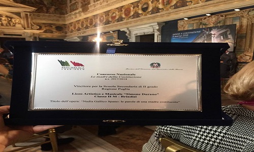 Liceo Simone Durano di Brindisi premio dal Quirinale