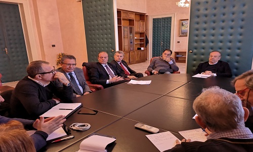 Sviluppo del territorio provinciale. Incontro tra il presidente Riccardo Rossi con Confindustria, Sindacati confederali e CNA