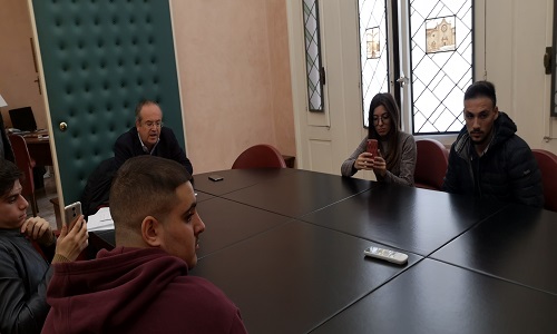 Il presidente Riccardo Rossi ha ricevuto una rappresentanza degli studenti delle scuole superiori