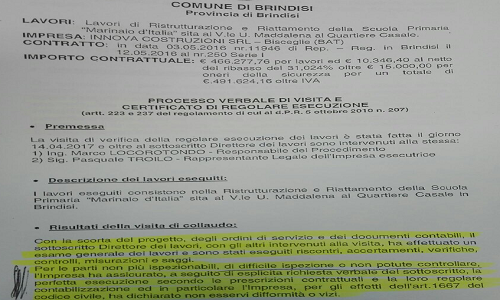 Ugl dopo segnalazione su lavori di ristrutturazione alla Scuola Marinaio D'Italia