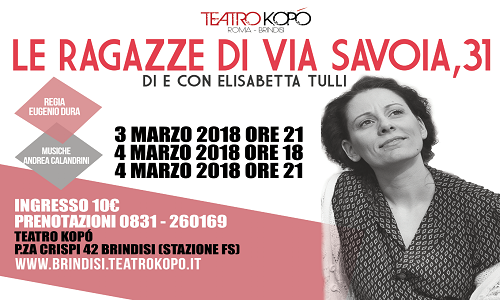Il Teatro Kopó presenta "Le ragazze di Via Savoia 31"