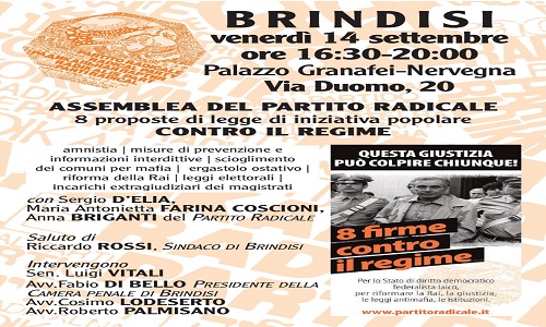 Partecipazione del Senatore Vitali evento Partito Radicale
