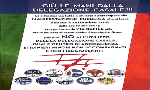 Giovani immigrati nella ex delegazione Casale: Domani manifestazione di protesta e banchetto firme