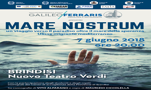Debutta al Verdi il 07 giugno 2018 “Mare nostrum” lo spettacolo degli studenti del Ferraris