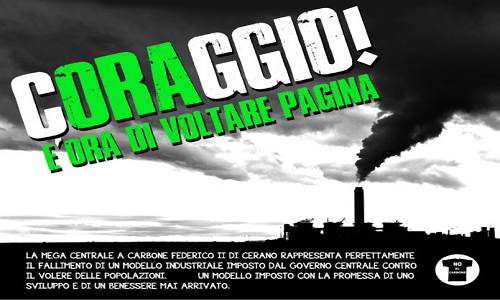 Forum Ambiente salute e sviluppo aderisce alla manifestazione indetta da  “No al carbone” e ribadisce il no alla tesi della Regione Puglia sulla Tap