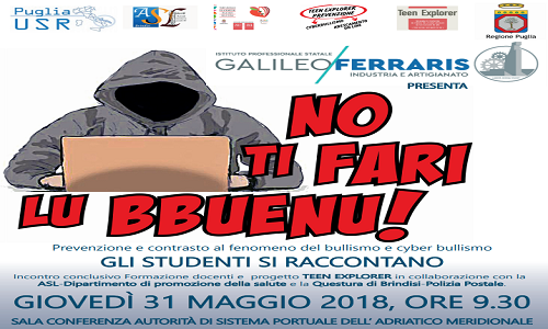 Gli studenti dell’Ipsia Ferraris contro il cyberbullismo: “No ti fari lu bbuenu!”