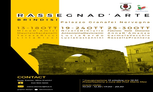 Dal 13 al 30 Ottobre 2019 La Rassegna d’Arte, che si svolgerà nelle sale espositive di Palazzo Granafei Nervegna, 