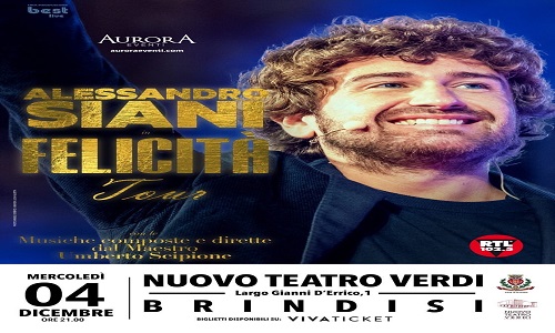 A Brindisi  al Verdi arriva il Felicita' Tour di Alessandro Siani 