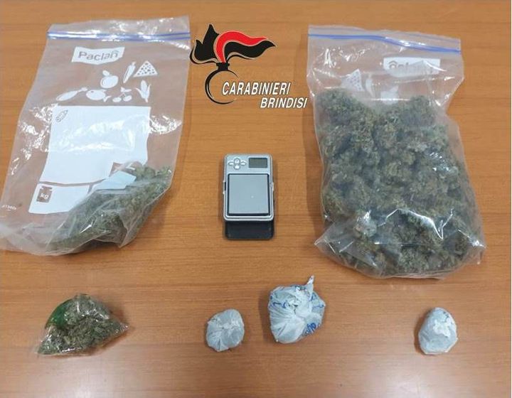 San Michele Salentino. Deteneva in casa 129 grammi di marijuana, arrestato.