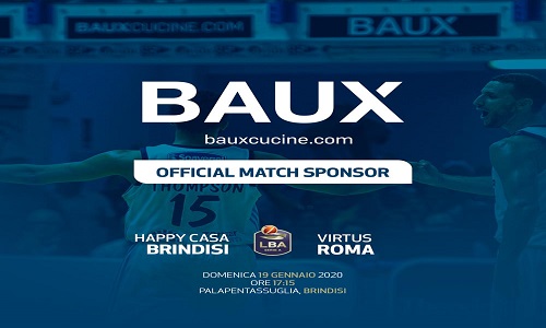 Baux Cucine Match Sponsor Happy Casa Brindisi-Virtus Roma