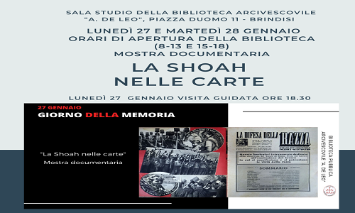 La Shoah nelle carte della Biblioteca Arcivescovile "De Leo" 