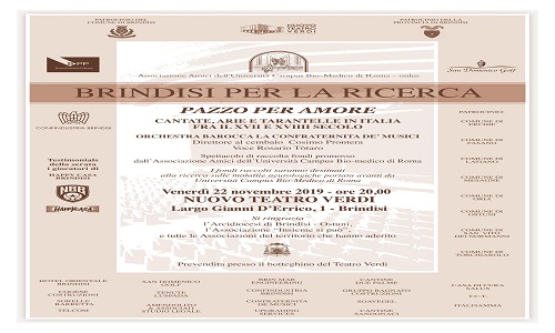 Brindisi per la ricerca: domani la conferenza stampa di presentazione