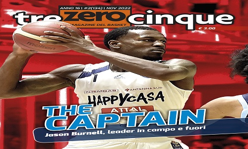 Sarà in edicola il prossimo mercoledì 16 il numero di novembre del mensile di basket Trezerocinque.