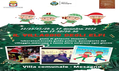  In Villa comunale a Mesagne arriva il Villaggio polare degli Elfi