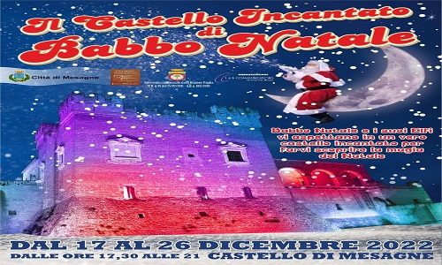 Il Castello incantato di Babbo Natale, appuntamento dal 17 al 26 dicembre a Mesagne