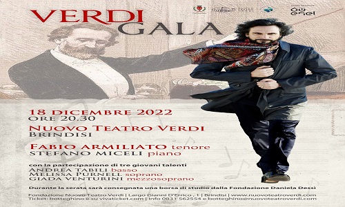 Brindisi Nuovo Teatro Verdi “Verdi Gala”, il Natale sotto il segno di Verdi