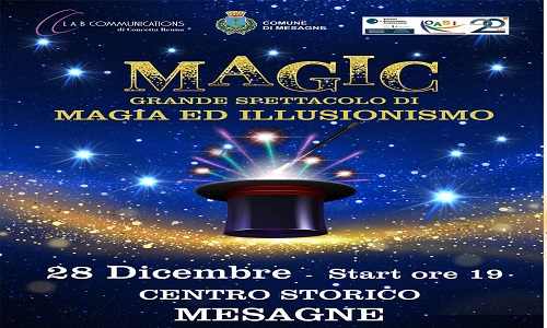 Spettacolo di magia e illusionismo, mercoledì 28 dicembre a Mesagne