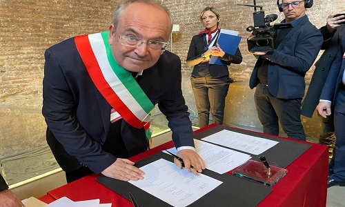 Il sindaco Riccardo Rossi firma a Roma il protocollo per la candidatura dell’antica Via Appia a patrimonio Unesco