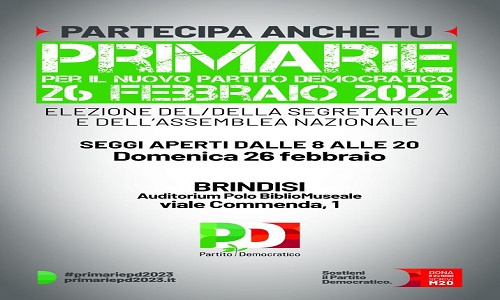 Pd di Brindisi si al campo largo con i 5 stelle 