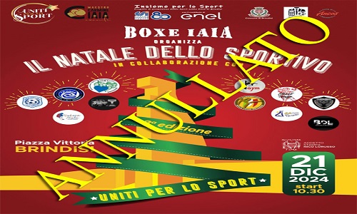 Annullato causa maltempo “Il Natale dello sportivo”. 