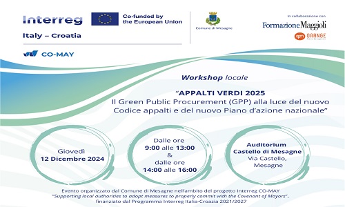 A Mesagne il workshop “APPALTI VERDI 2025 – 