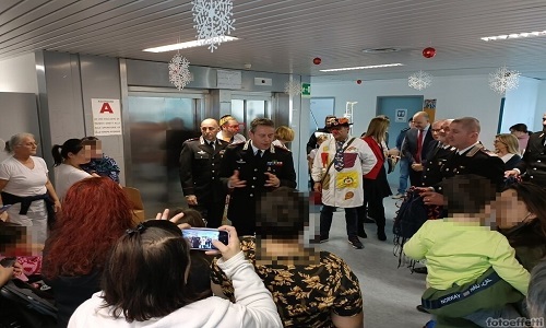 Brindisi. L’Arma dei Carabinieri incontra i bambini ricoverati nel Reparto di Pediatria dell’Ospedale “Perrino