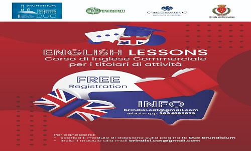 DUC BRUNDISIUM - Corso di inglese GRATUITO per titolari di attività commerciali.
