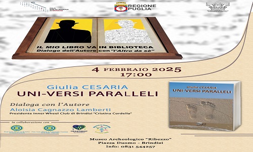 Al museo Ribezzo presentazione libro "Uni-versi paralleli" di Giulia Cesaria 