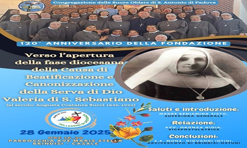 Brindisi, appuntamento importante per la Congregazione delle Suore Oblate di Sant’Antonio di Padova