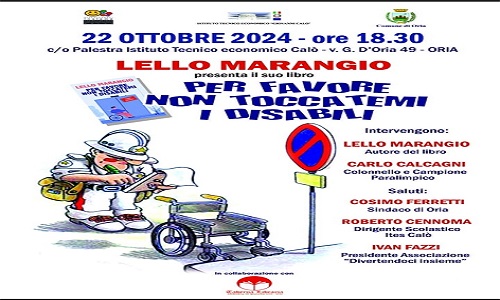 Palestra Calo' Oria  incontro con Lello Marangio