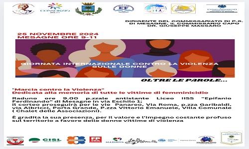 Oltre le parole: Mesagne celebra la Giornata per l'eliminazione della violenza contro le donne